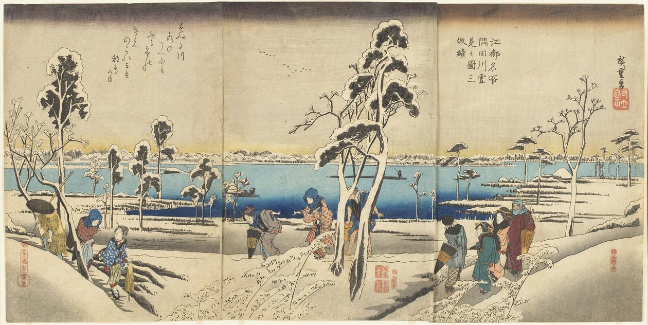 Ez egy híres hely - Hó az oldalán - Mr. alkotó: Utagawa Hiroshige