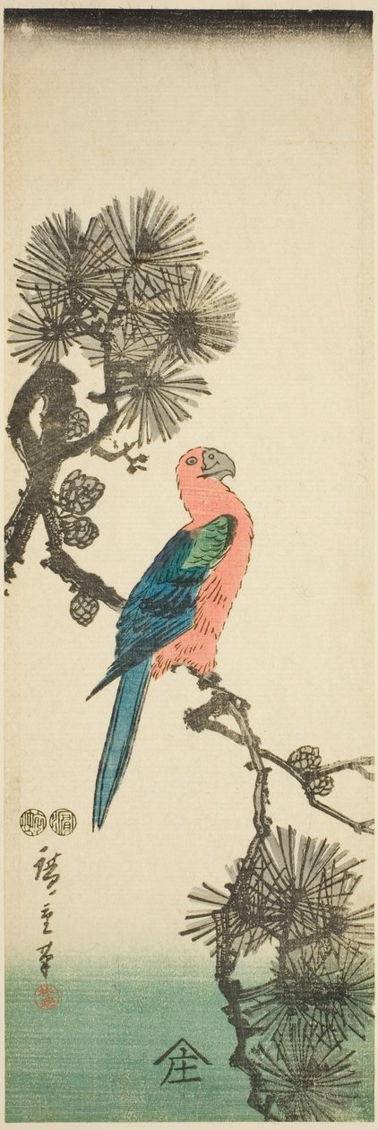Ara fenyő ágon alkotó: Utagawa Hiroshige
