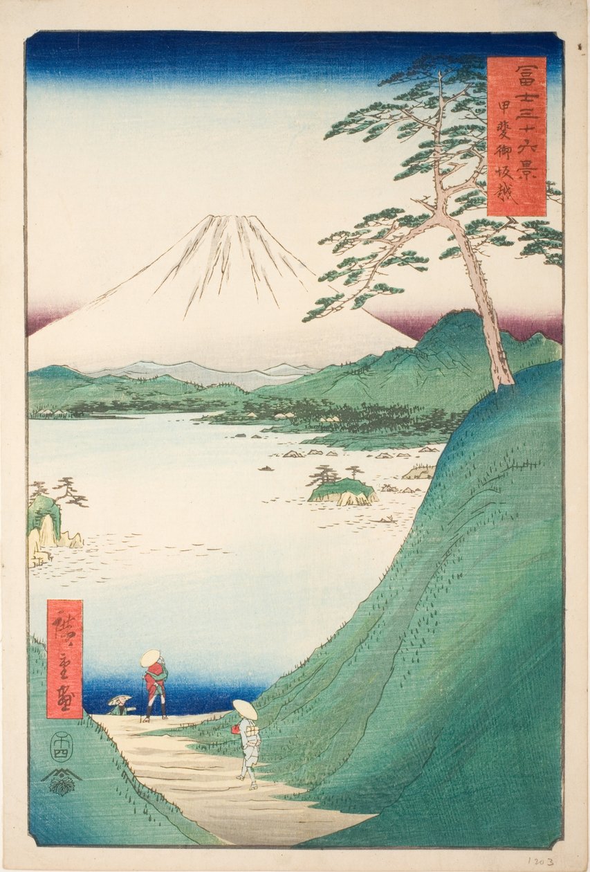 Misaka Pass in Kai Province (Kai Misakagoe), from the series "Thirty-six Views of Mount Fuji (Fuji sanjurokkei)" alkotó: Utagawa Hiroshige