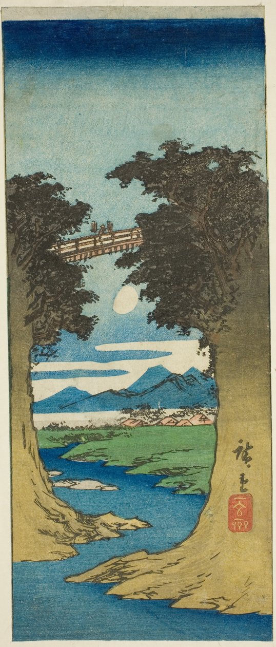 Majomhíd alkotó: Utagawa Hiroshige
