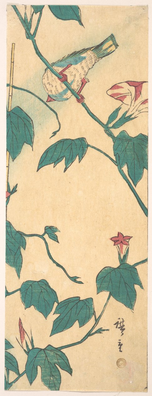 Morgenruhm und Vogel alkotó: Utagawa Hiroshige