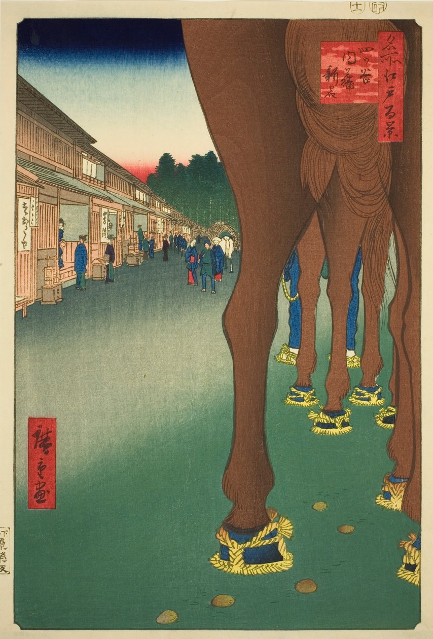 Yotsuya Toshinjuku At Yotsuya Toshinjuku, a sorozatból)” alkotó: Utagawa Hiroshige