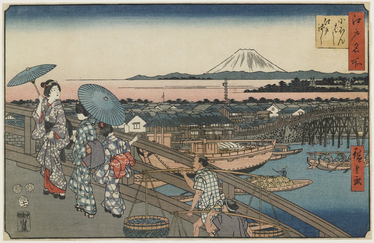 Nihonbashi híd és Edo híd, 1853. november alkotó: Utagawa Hiroshige