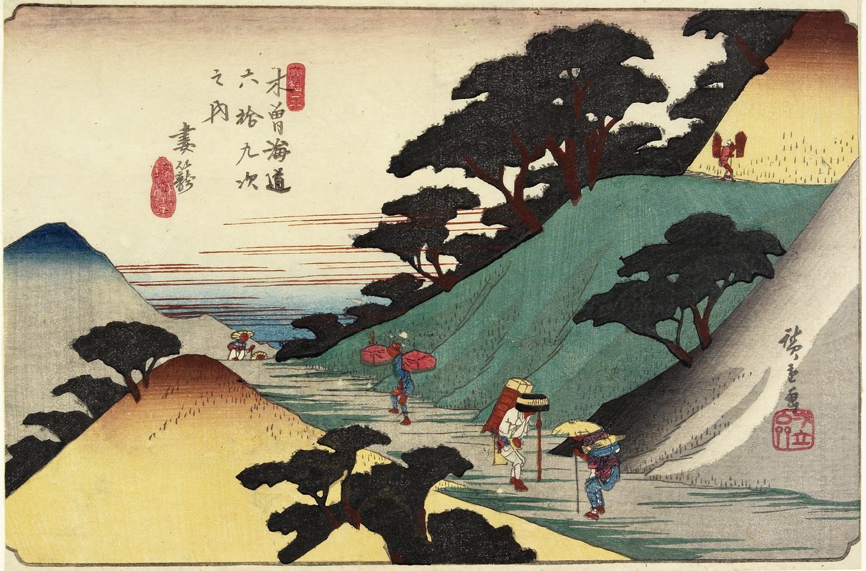 No.43 Tsumago, 1830-1844 alkotó: Utagawa Hiroshige
