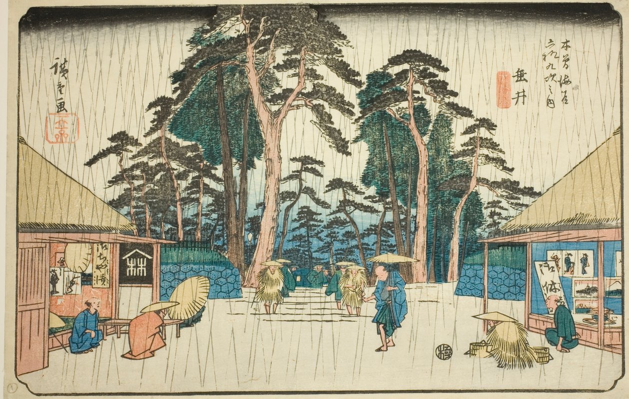nak,-nek. 58: Tarui, a „Shi xty-nine S taion s of the kisokaido” című sorozatból alkotó: Utagawa Hiroshige