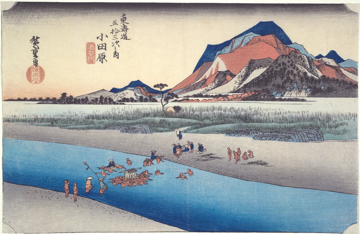 Odawara, Sakawa River, A Tokaido ötvenhárom állomása című sorozatból alkotó: Utagawa Hiroshige