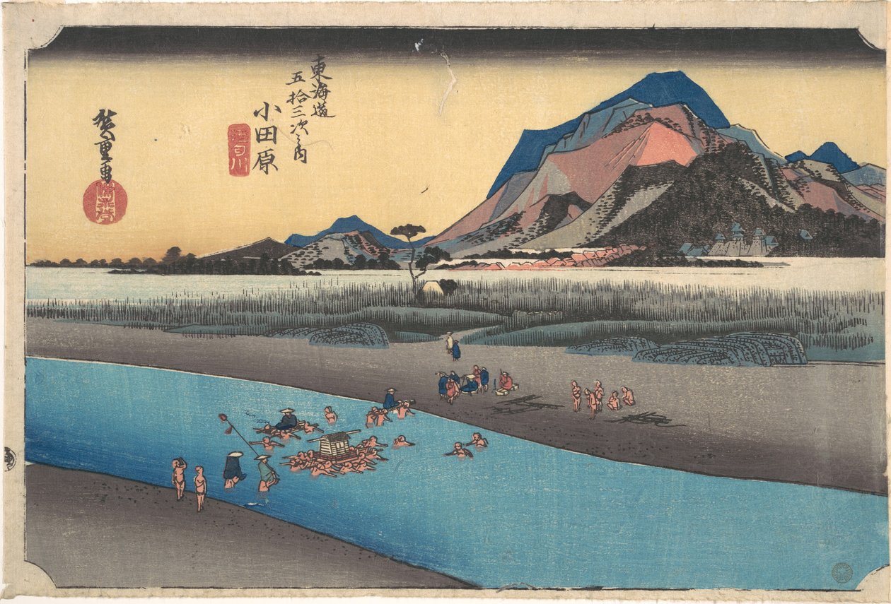 Odawara; Sakogawa alkotó: Utagawa Hiroshige