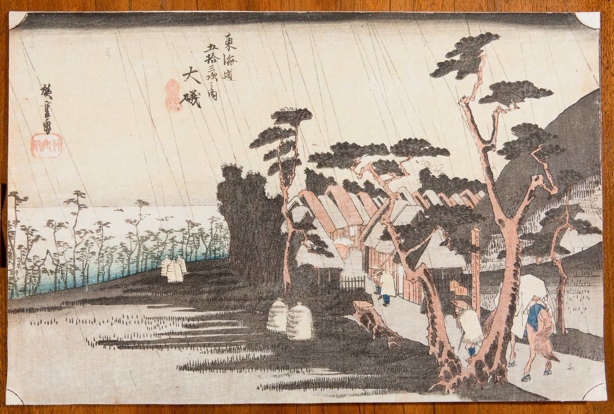 Oiso, a sorozat 9. képe: A Tokaido út ötvenhárom állomása / Tokaido gojusan zugi no uchi alkotó: Utagawa Hiroshige