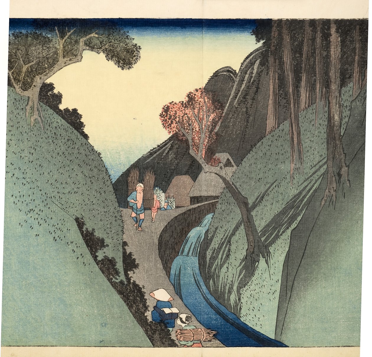 Okabe: Utsu Mountain, c.1832-33 (woodblock) alkotó: Utagawa Hiroshige
