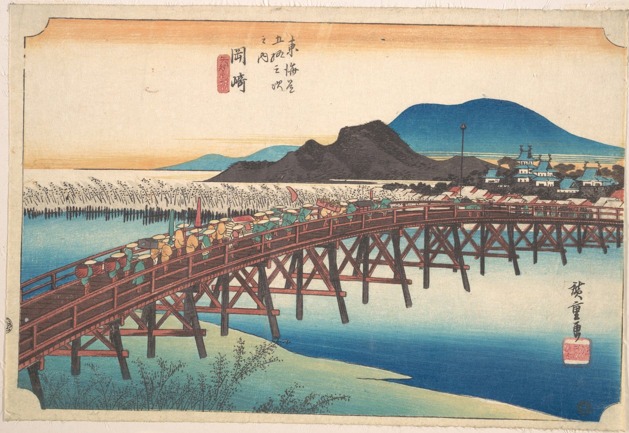 Okazaki, Tenshin-híd alkotó: Utagawa Hiroshige