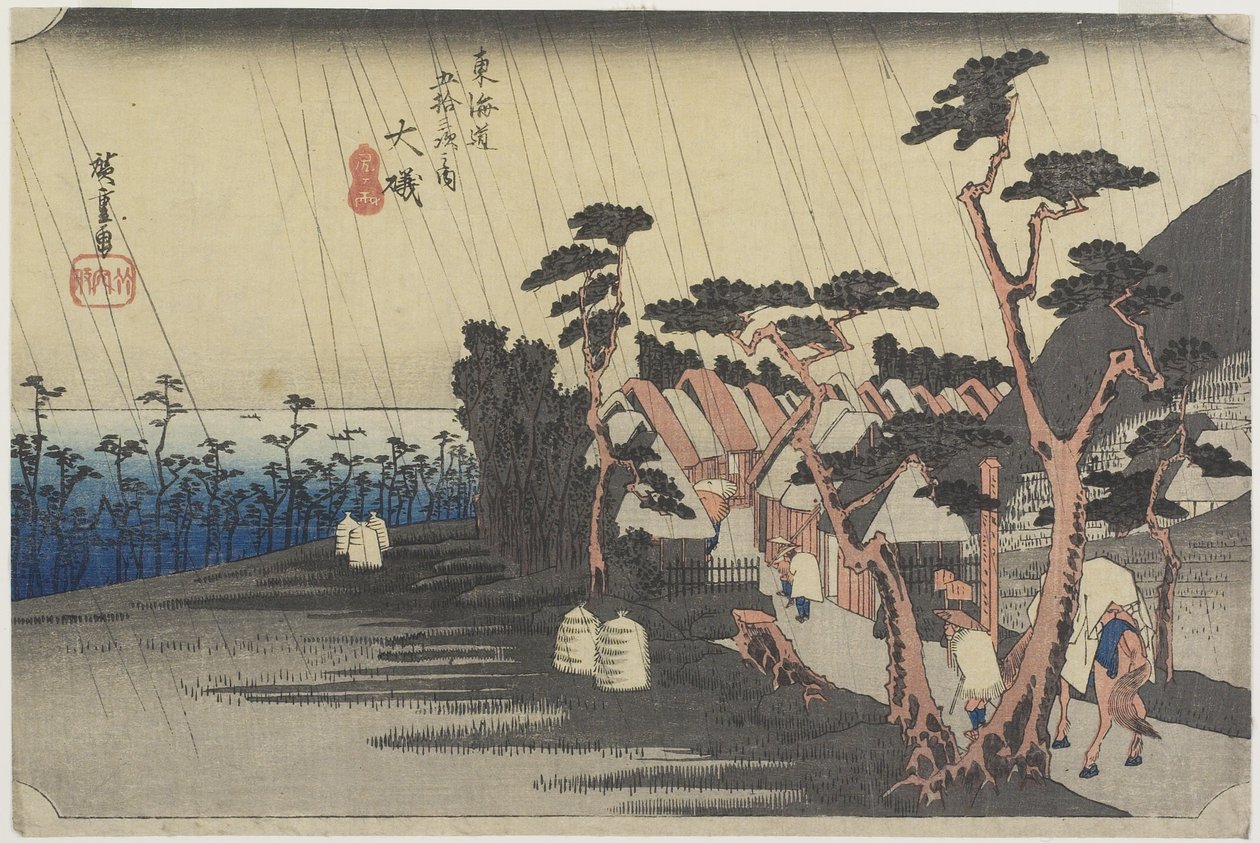 Tora hercegnő esője, O_iso, c. 1833 alkotó: Utagawa Hiroshige