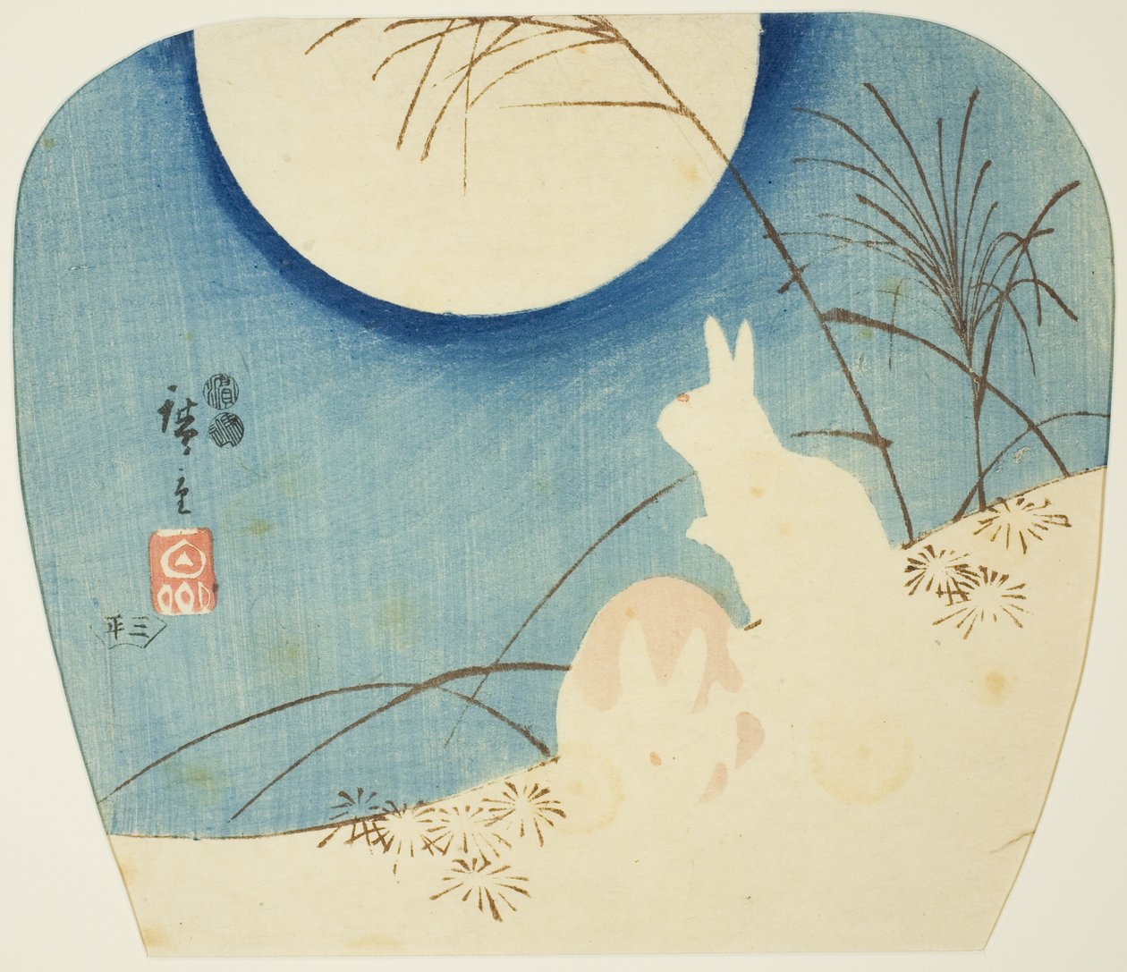 Nyulak holdfényben alkotó: Utagawa Hiroshige