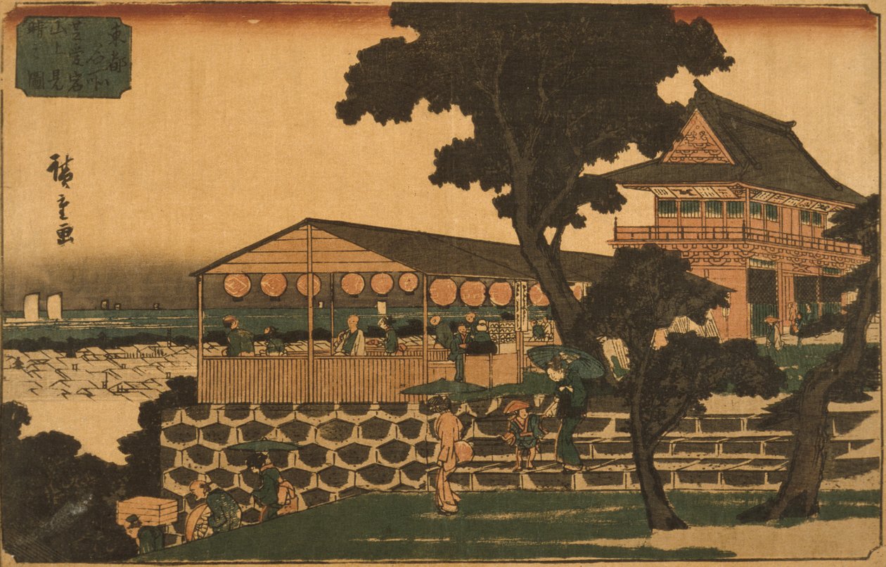Tokióra néző étterem alkotó: Utagawa Hiroshige