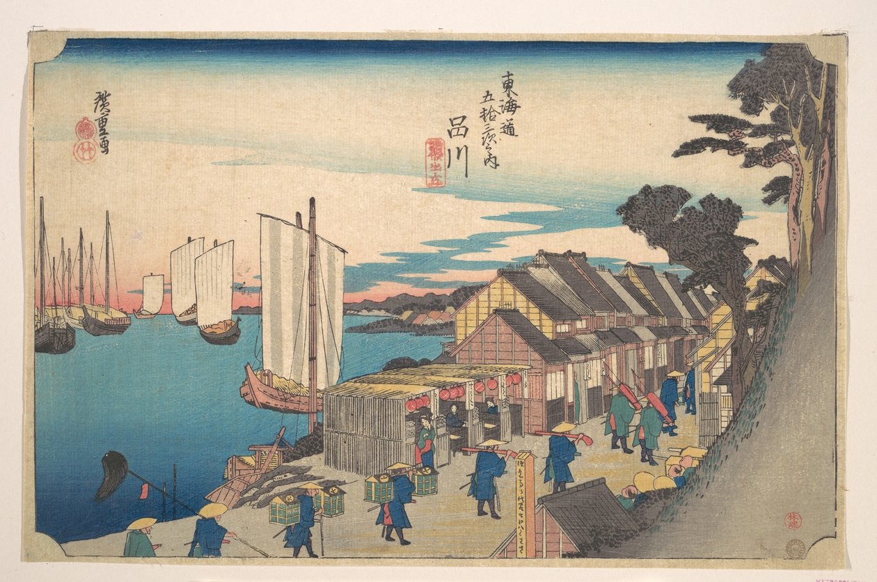 Shinagawa; Shoko Detachi alkotó: Utagawa Hiroshige