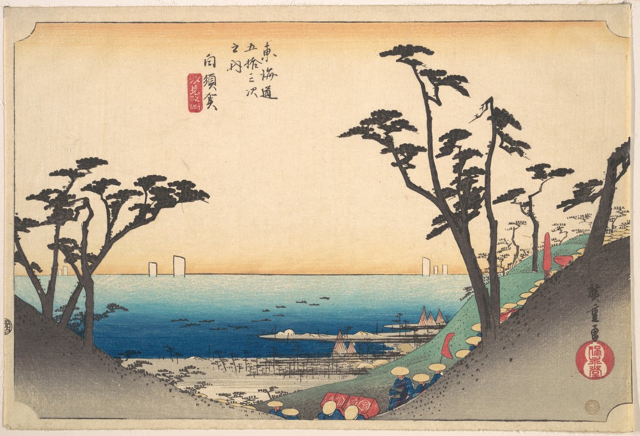 Shirasuka, Shio-mi Zaka alkotó: Utagawa Hiroshige