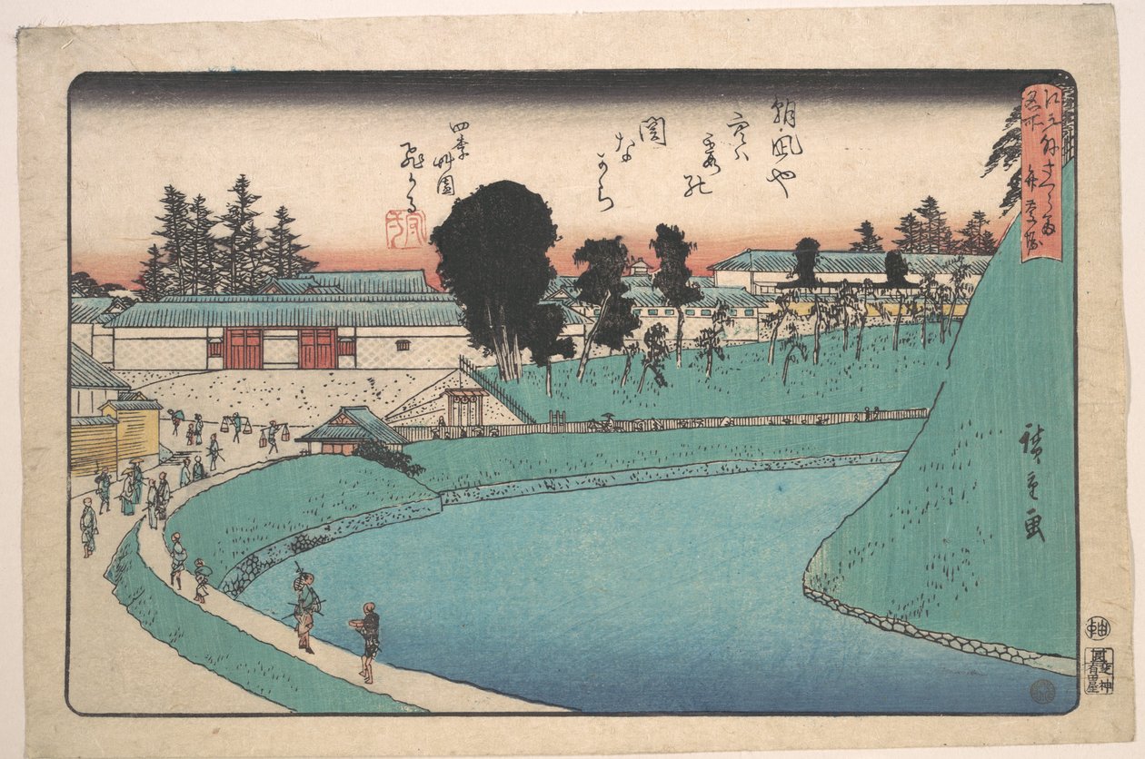 Sakurada Benkei Bori soto alkotó: Utagawa Hiroshige