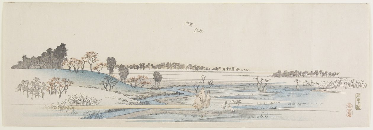 Sunset Hill, 1837-1844 alkotó: Utagawa Hiroshige