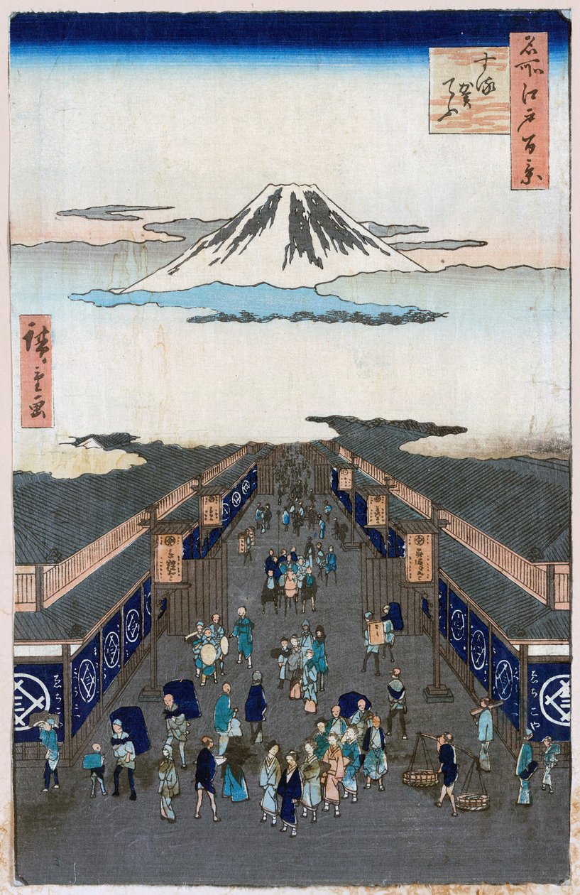 Surugacho Edo száz híres képe, 1856-1858. alkotó: Utagawa Hiroshige