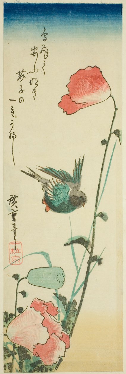 Fecske és mák alkotó: Utagawa Hiroshige