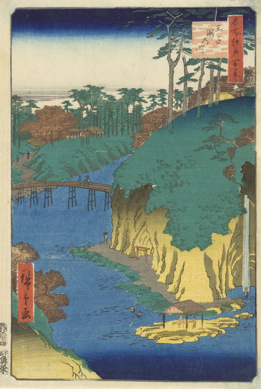 Takinogawa, Ōji alkotó: Utagawa Hiroshige
