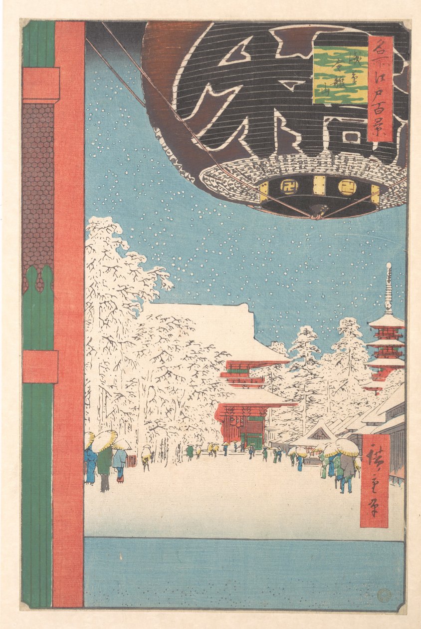 A Kinryusan templom Aszakuszában alkotó: Utagawa Hiroshige