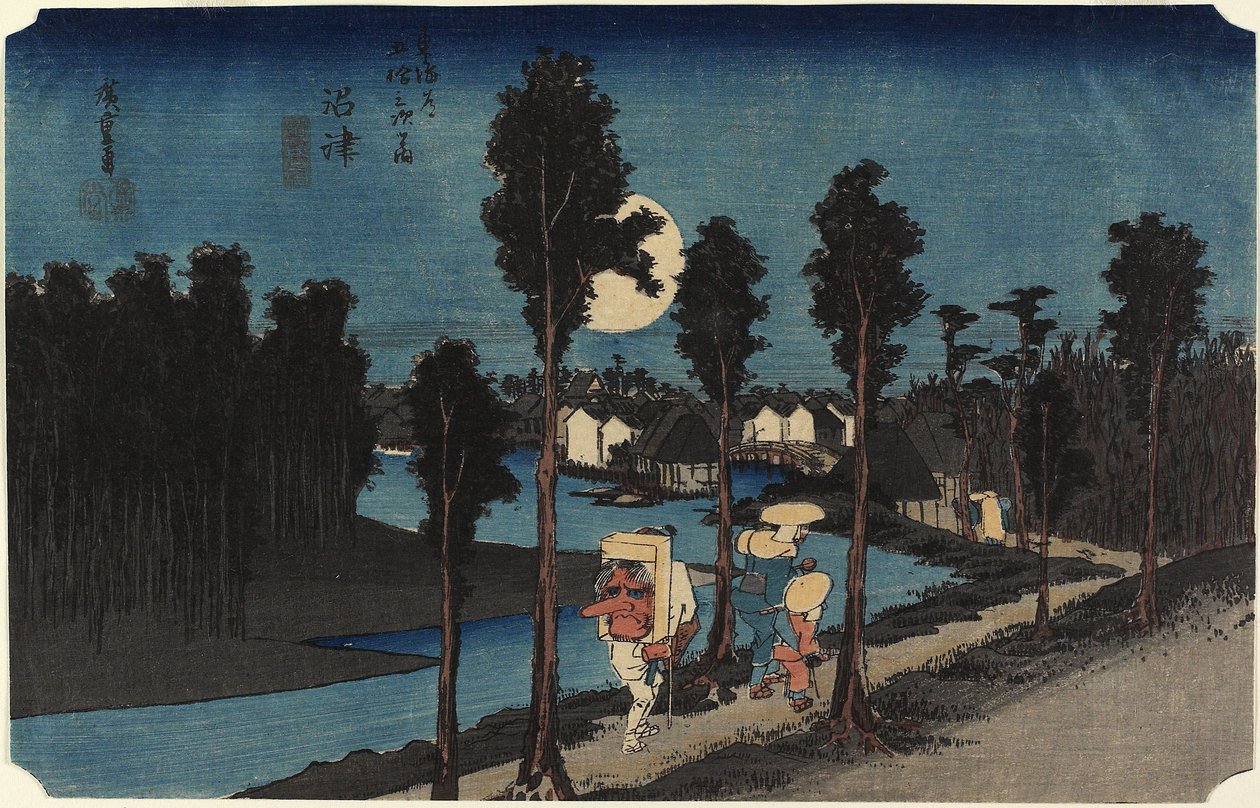 Téli jelenet, Mamamastu, c. 1833 alkotó: Utagawa Hiroshige