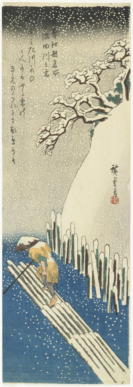 Télen: 1834 körül. alkotó: Utagawa Hiroshige