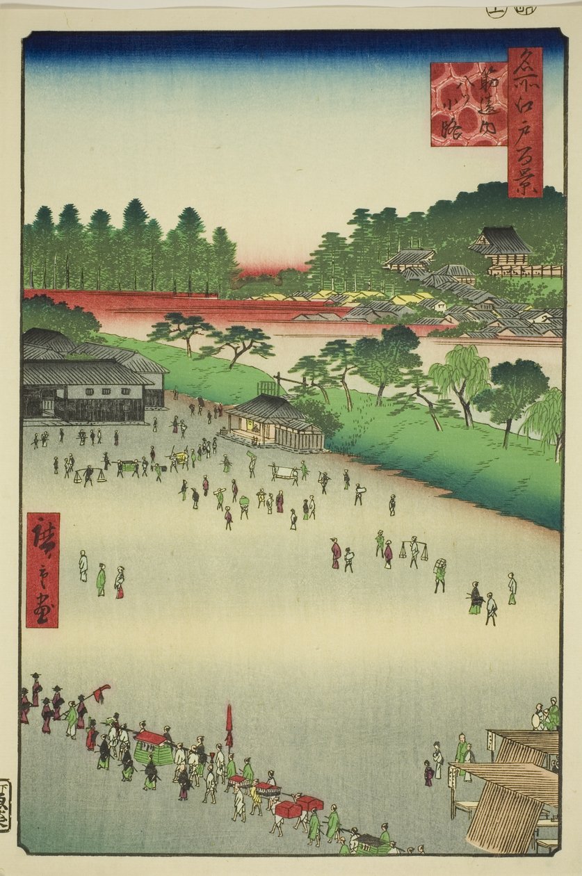 Yatsu történet, Tényezők fogszabályozóval a kézben alkotó: Utagawa Hiroshige