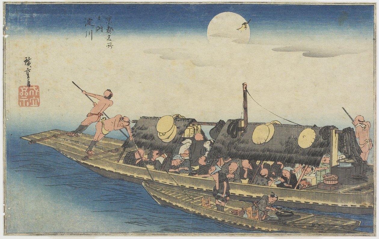 Yodo folyó, 1834 körül alkotó: Utagawa Hiroshige