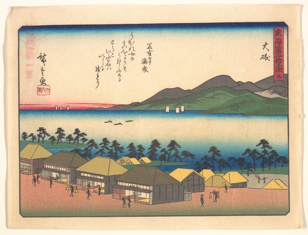 A Tōkaidō 53 állomása: Ōiso alkotó: Utagawa Hiroshige