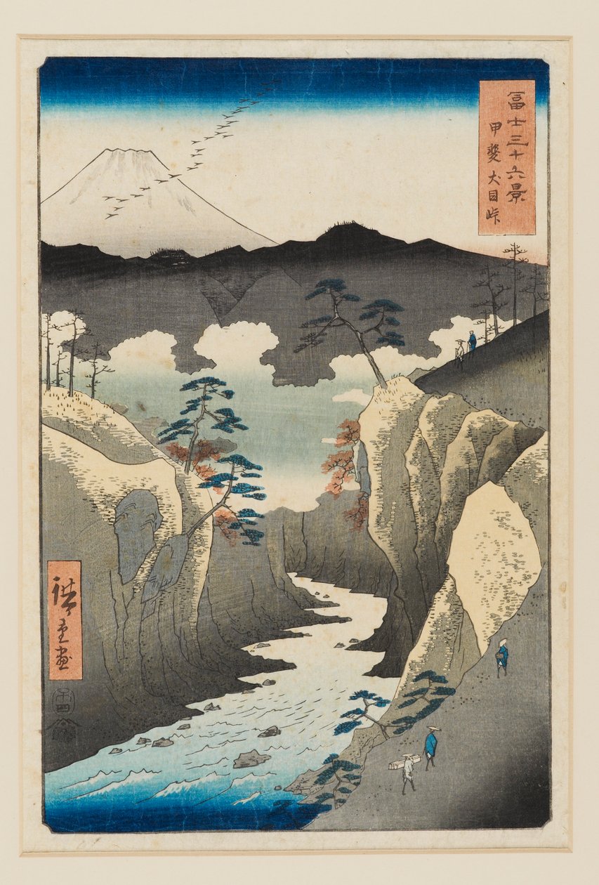 Inume hágó Kai tartományban, 1858-ban tervezték, 1858-1859 között adták ki alkotó: Utagawa Hiroshige II