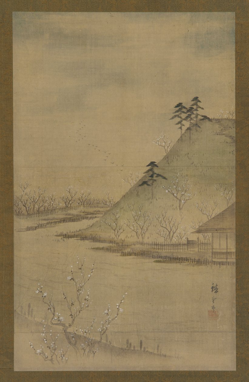 Tavaszi táj, 19. század közepe. alkotó: Utagawa Hiroshige II