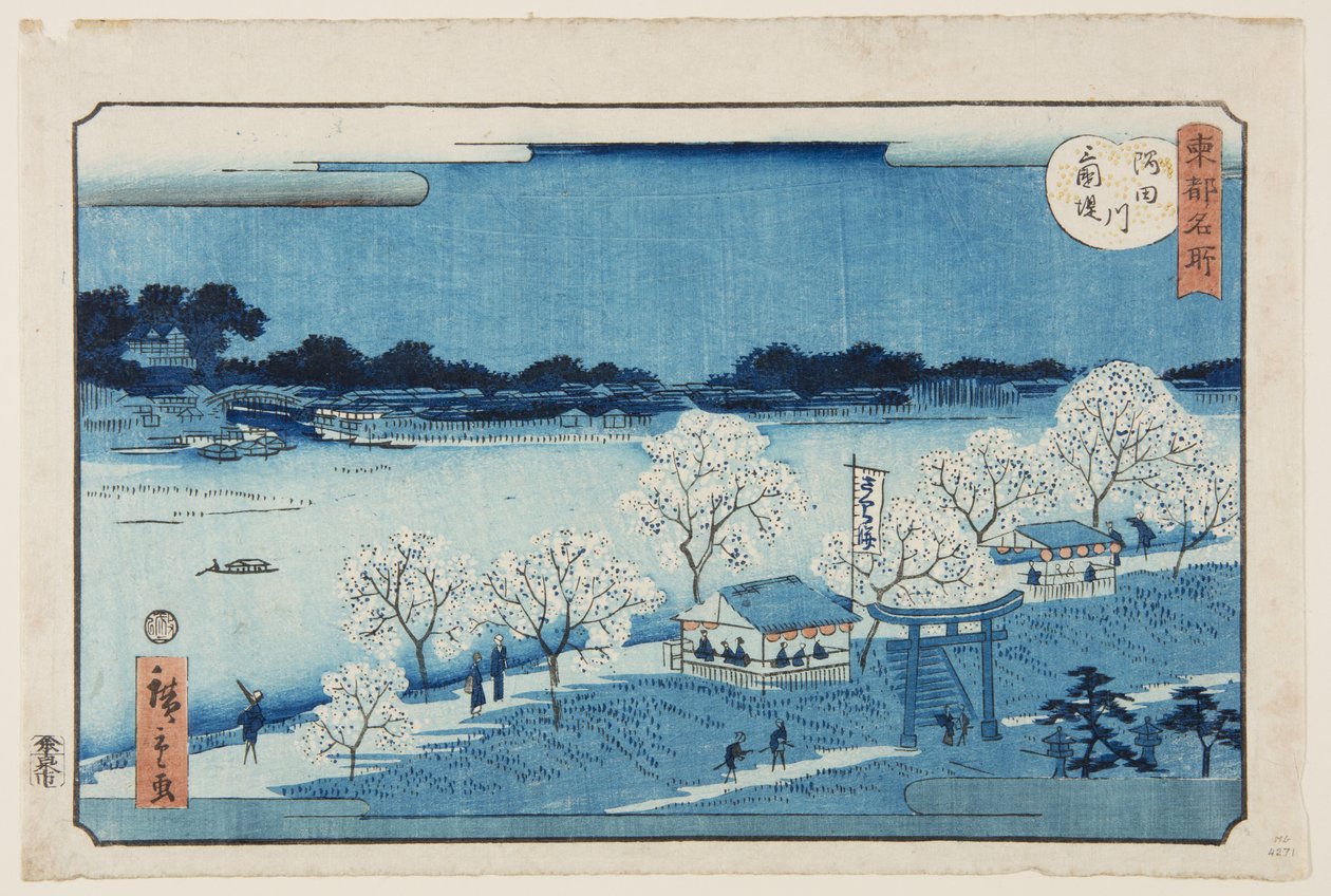 Túrakép m verzió k oldal t hang te Sumida River (Sumidagawa íztúra csomag) alkotó: Utagawa II Hiroshige