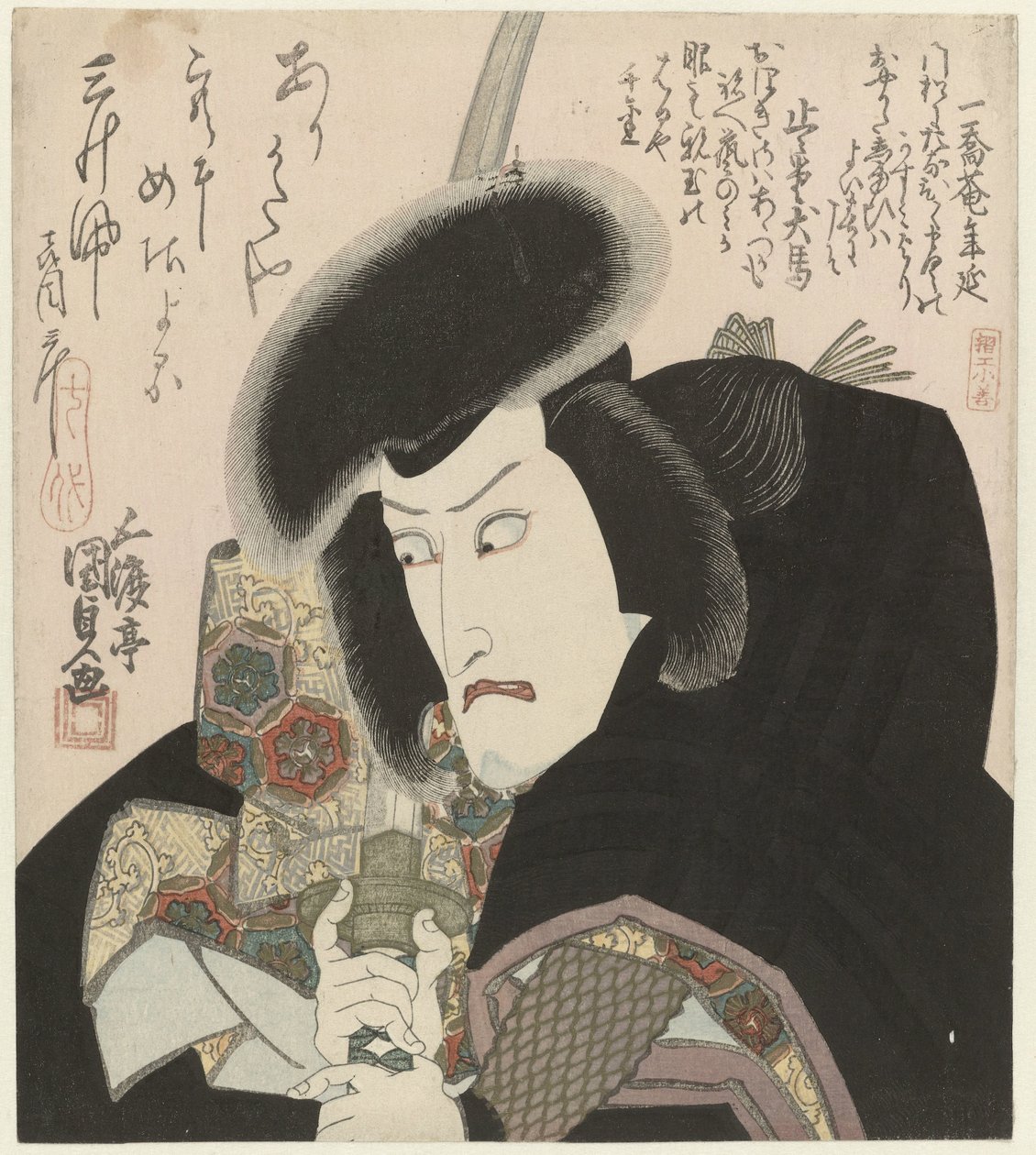 Egy szamuráj mellszobrai portréja alkotó: Utagawa Kunisada (I)