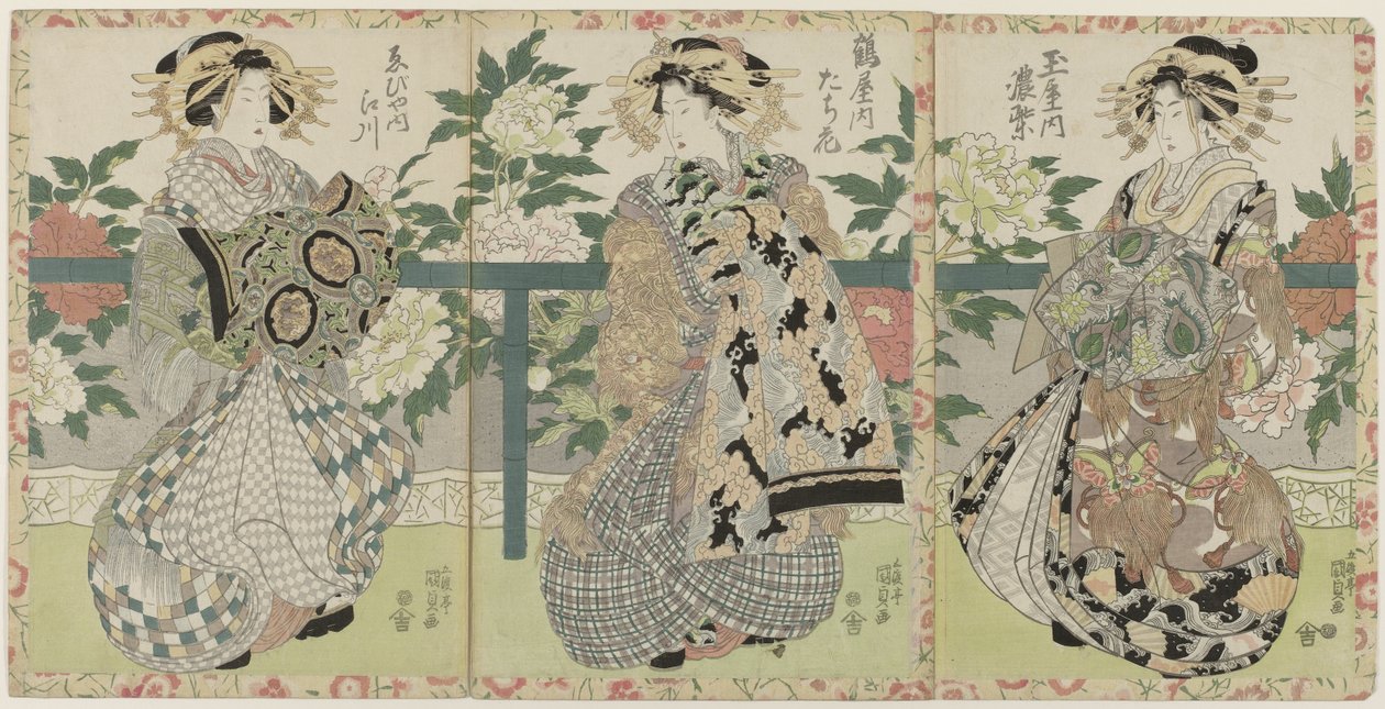 Drie kurtizánok alkotó: Utagawa Kunisada (I)