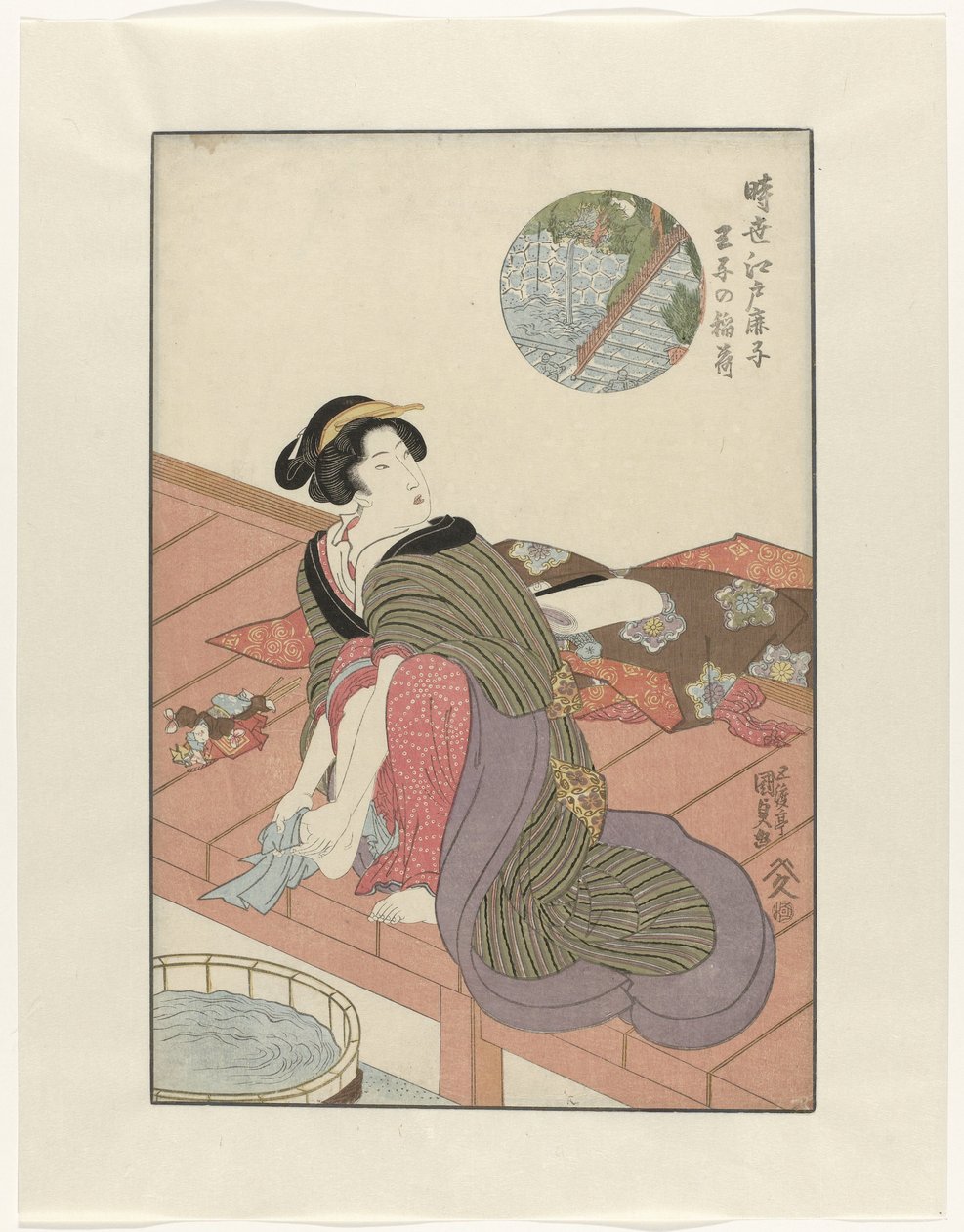 Inari Temp Inari bácsi S Choon Heden Ui t Edo Jisei Ed Kanoko alkotó: Utagawa Kunisada (I)