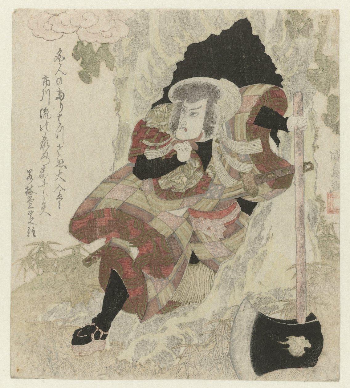 Az ember baltával kiszáll a fából alkotó: Utagawa Kunisada (I)