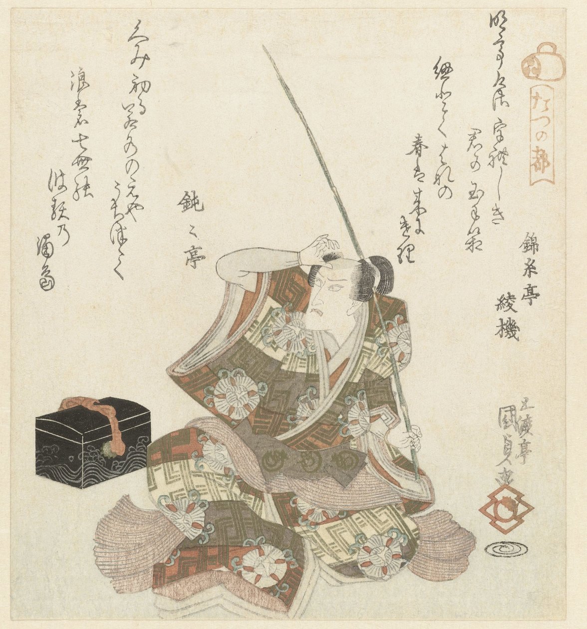 Ülő Férfi Horgászbottal alkotó: Utagawa Kunisada (I)
