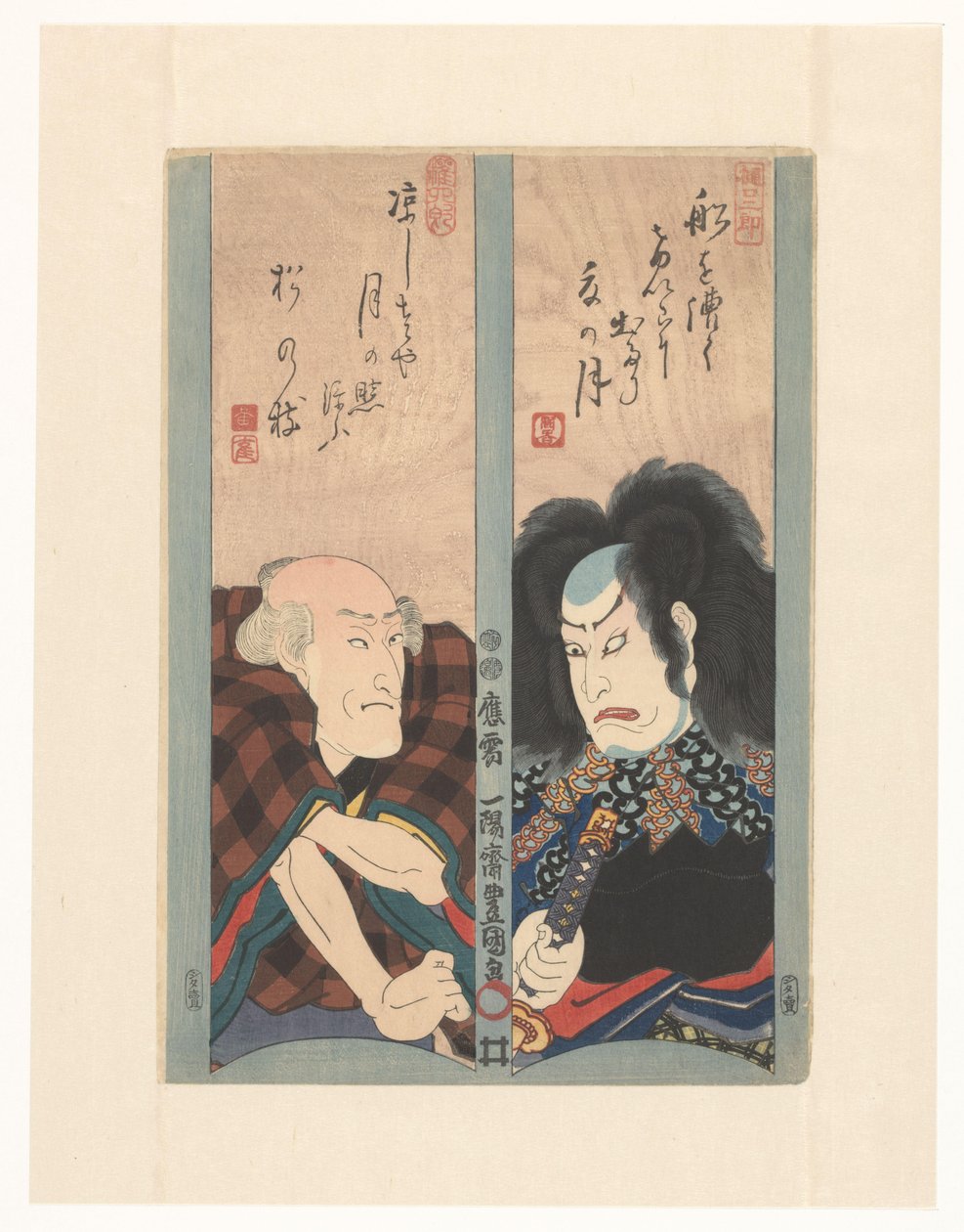 Két színész verscsíkokon alkotó: Utagawa Kunisada (I)