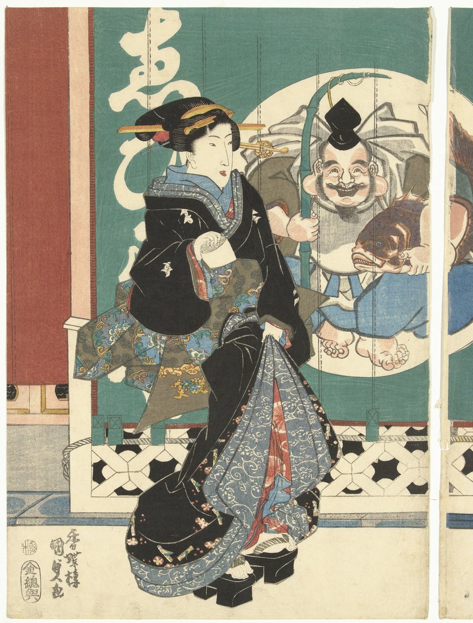 Nők az Ebisuya boltban alkotó: Utagawa Kunisada (I)