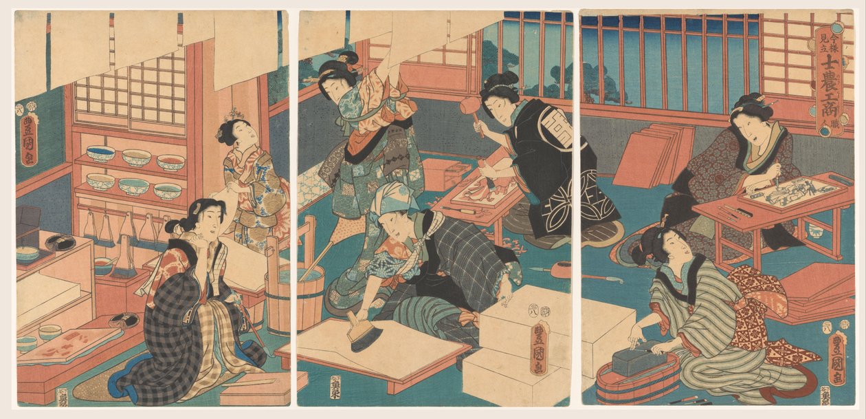 A nők képeket készítenek alkotó: Utagawa Kunisada (I)