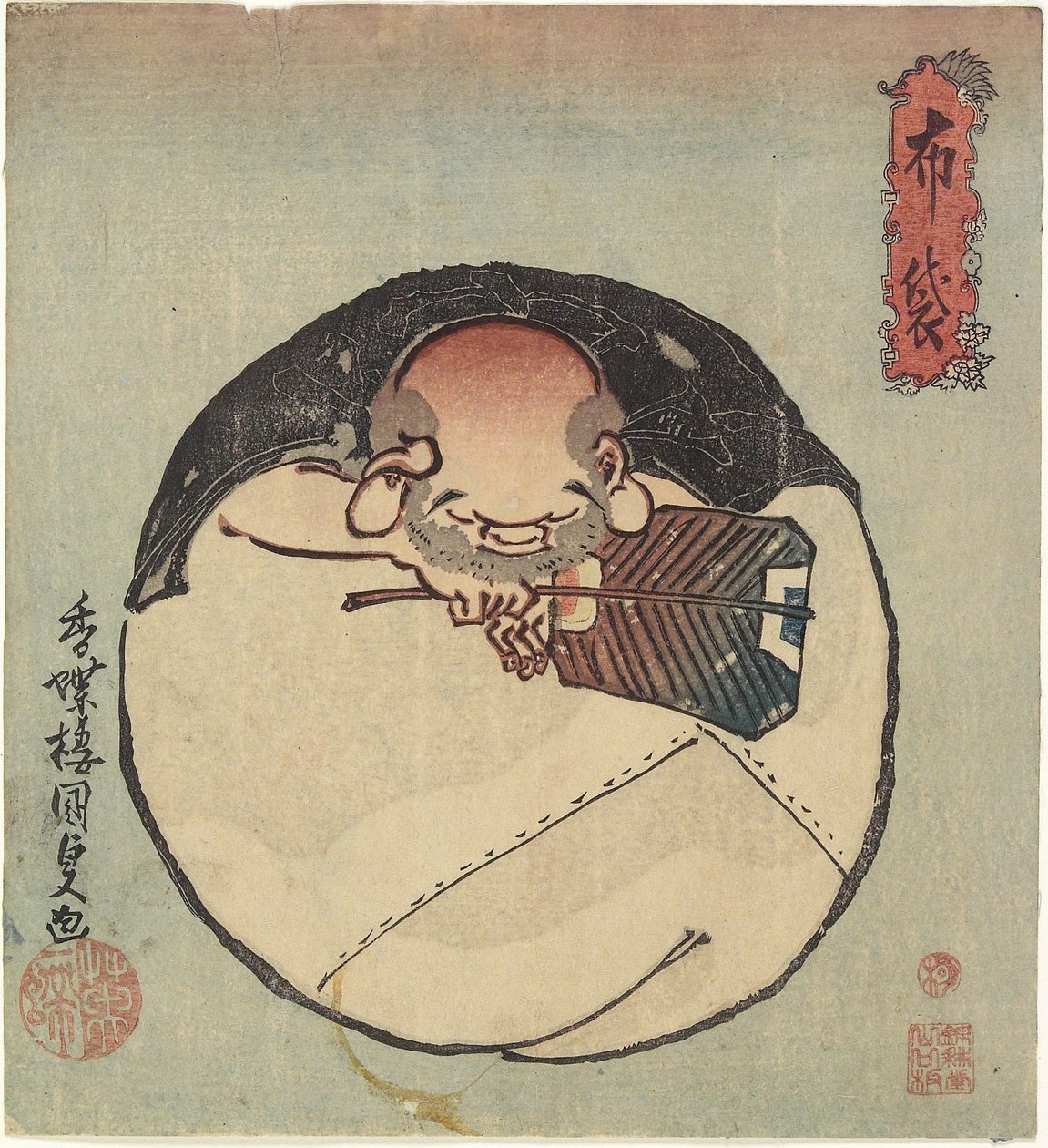 Hotei Isten, c. 1830-1844 alkotó: Utagawa Kunisada