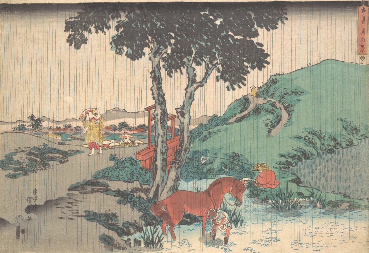 Az ötödik hónap esője Samidare, 19. század., 19. század. alkotó: Utagawa Kunisada