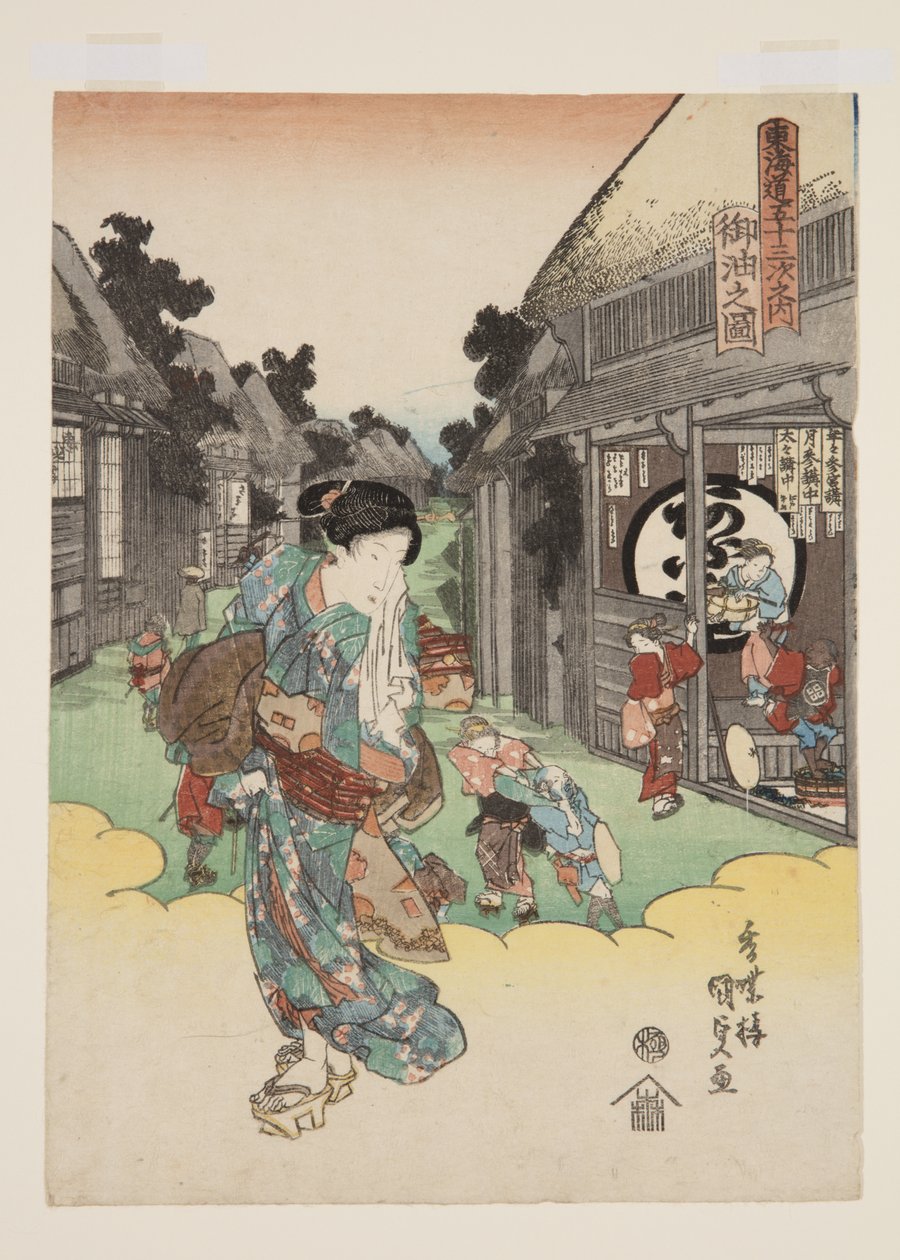 Goyu kilátása (Goyu no zu) (színes fatömbnyomat) alkotó: Utagawa Kunisada