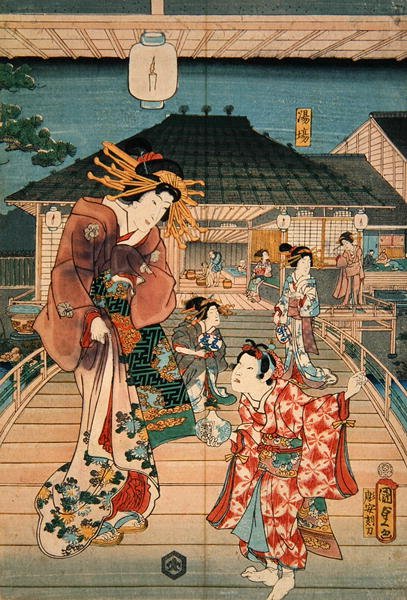 Jelenet egy bordélyházban alkotó: Utagawa Kunisada II