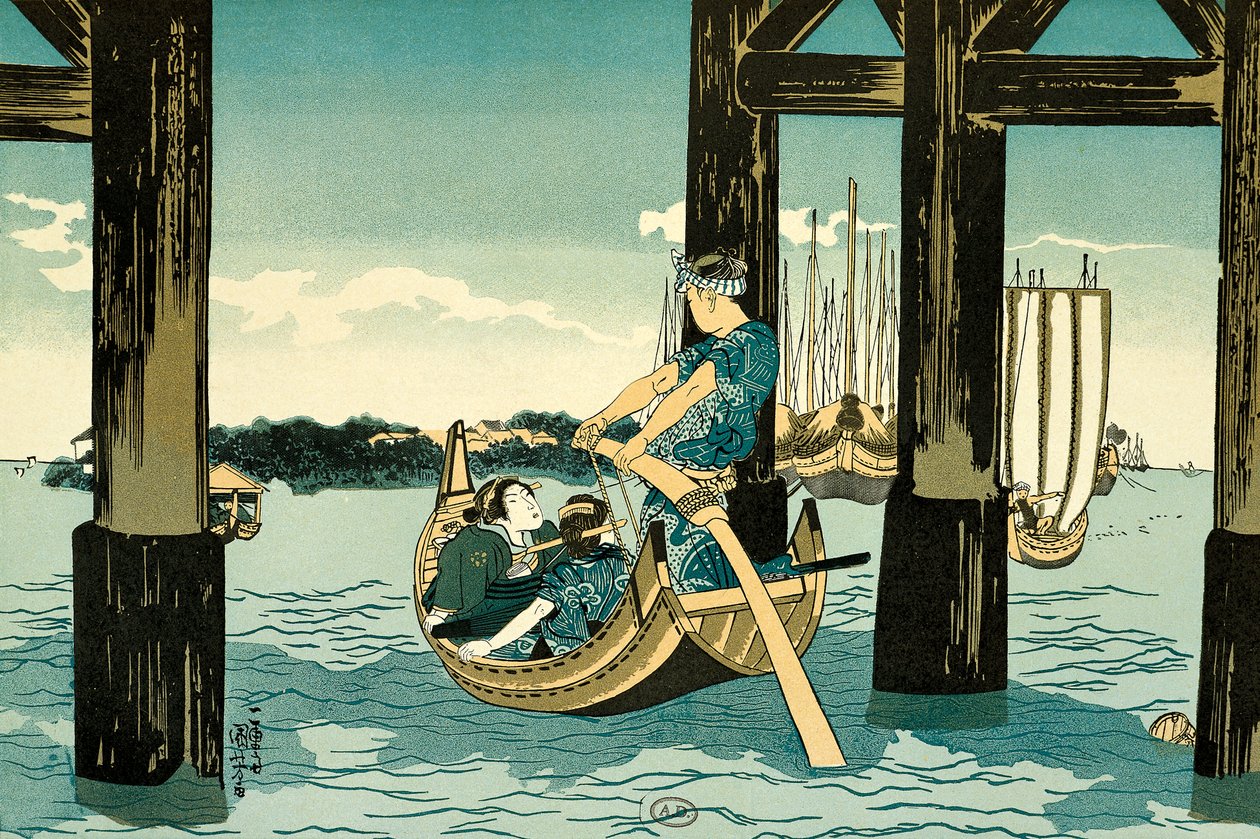 Hajós kirándulások alkotó: Utagawa Kuniyoshi