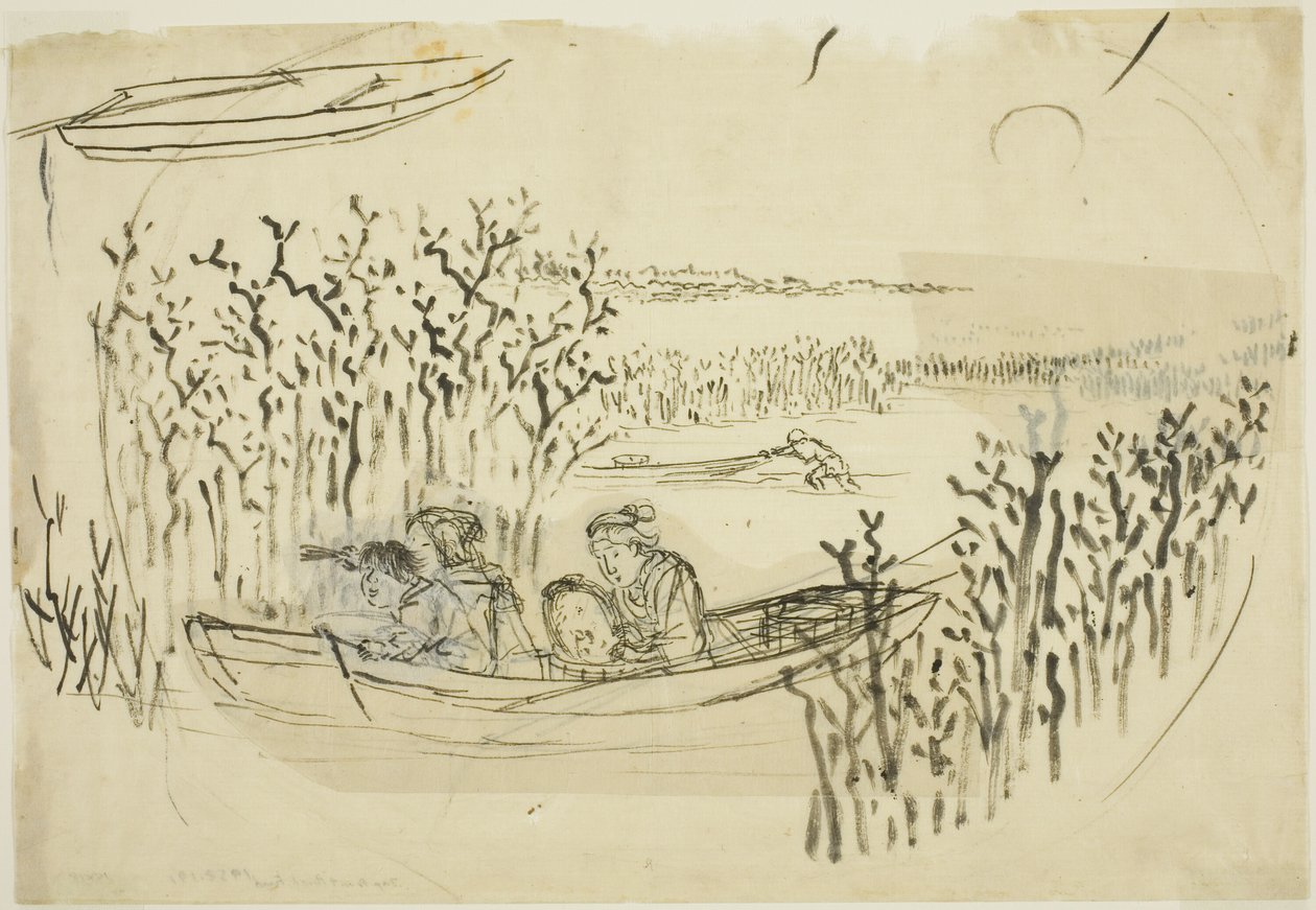 Hínárgyűjtés Omoriban alkotó: Utagawa Kuniyoshi