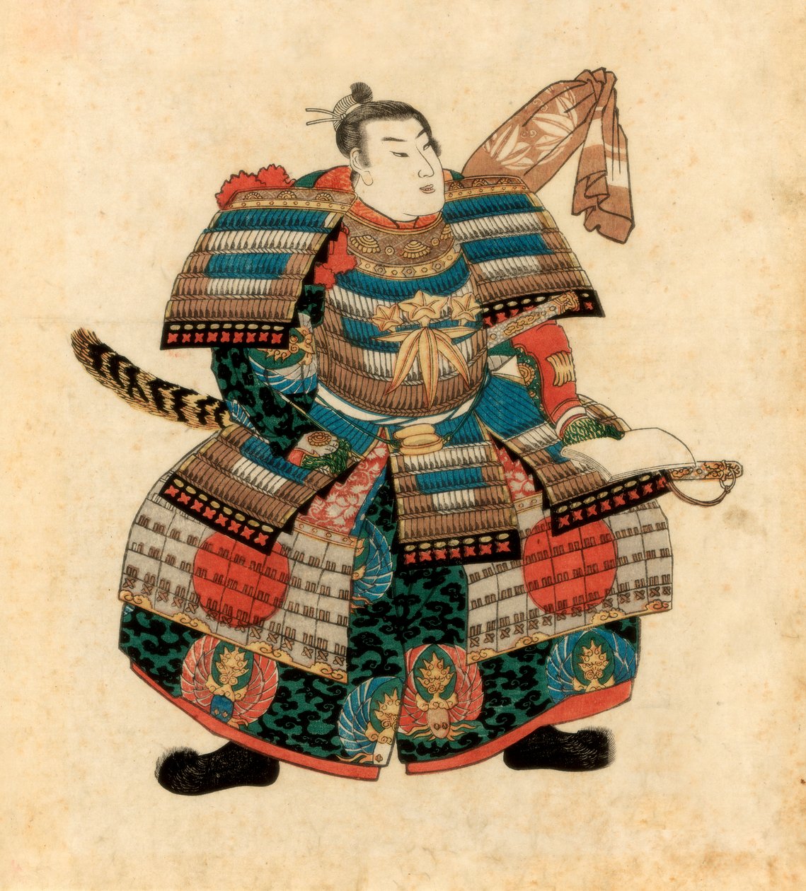 Japán alszik Minamoto no Yoritomo japán rord, 1845. alkotó: Utagawa Kuniyoshi