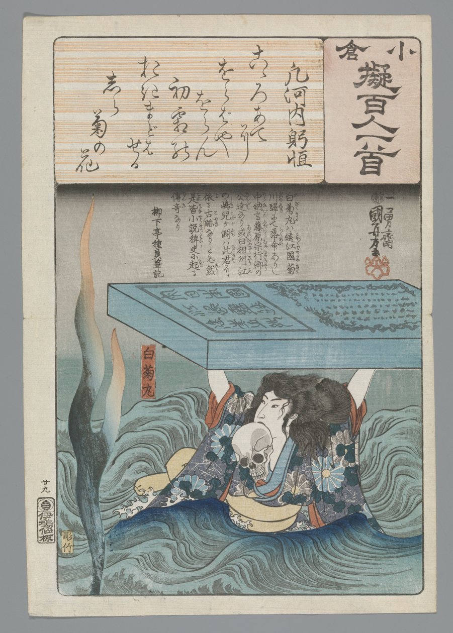 Ogura A száz vers utánzata (sorozat címe) alkotó: Utagawa Kuniyoshi
