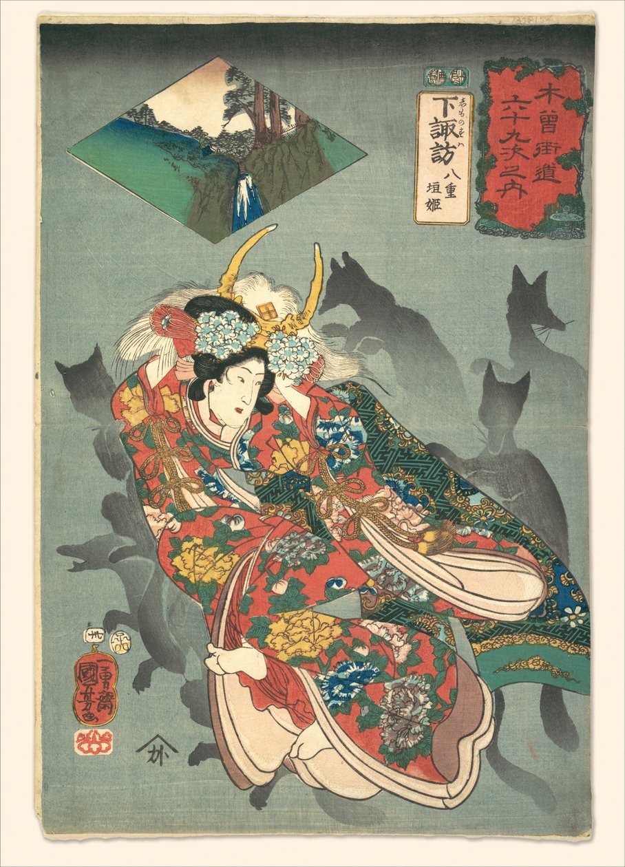 Yaegaki hercegnő alkotó: Utagawa Kuniyoshi